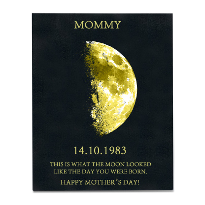Personalised Wooden Plaque Custom Moon Phase & Text Home Decoration Gift for Grandma/Mother-Jessemade AU
