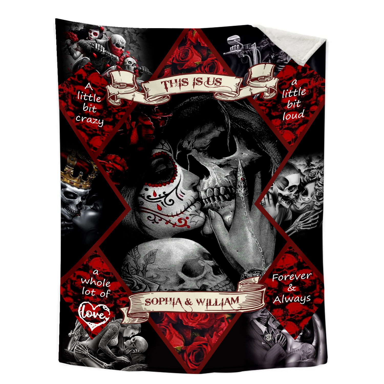 Personalised Couple Blanket Customised 2 Names Blanket Valentine's Day Anniversary Gift for Couples-Jessemade AU