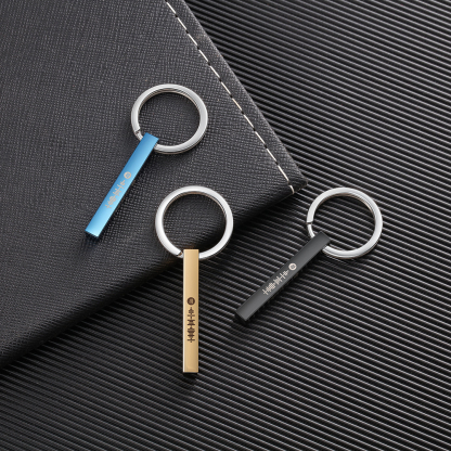 Personalised 3D Bar Keychain 4 Side Vertical Bar Keychain Gifts For Her-Jessemade AU