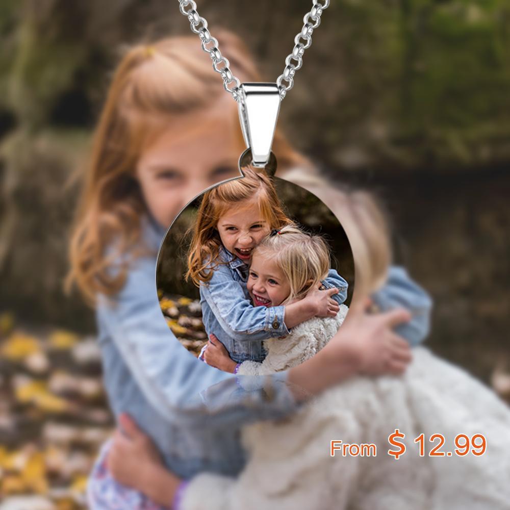 Personalised Heart Necklace Custom Photo Necklace Gifts For Her-Jessemade AU