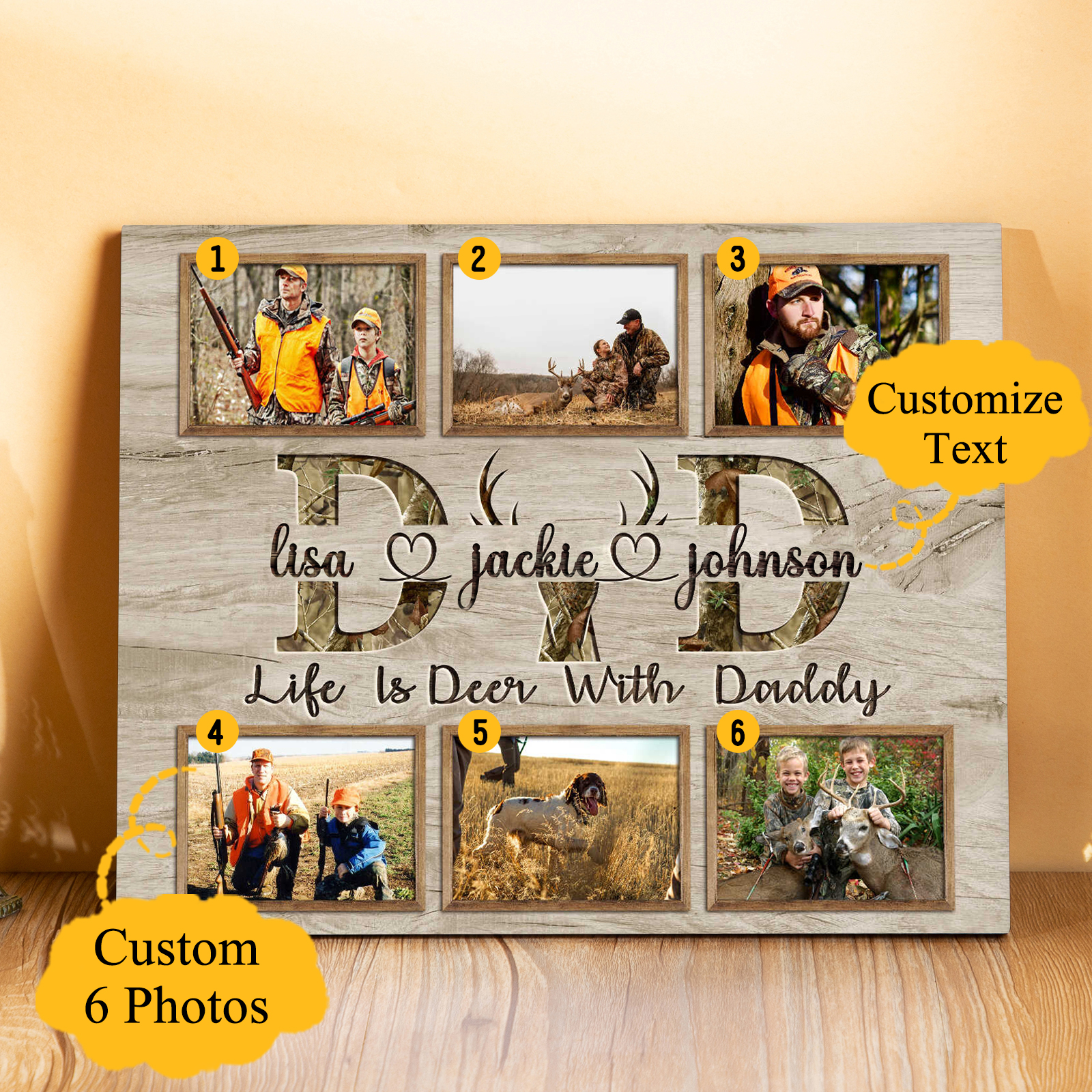 Photo Frame Keepsake Wood Signs Father's Day Gifts-Jessemade AU