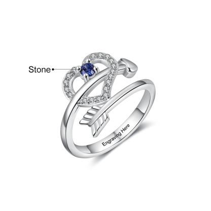 1 birthstone Heart Customised For Mom-Jessemade AU