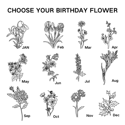 Personalised Photo & Birth Flower &  Name Keychain Leather Keychain - I Know You've Loved Me As Long As I've Lived-Jessemade AU