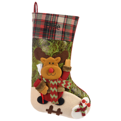 Personalised Christmas Stockings Ornaments Custom 1 Name Christmas Socks Gift for Family Friends-Jessemade AU