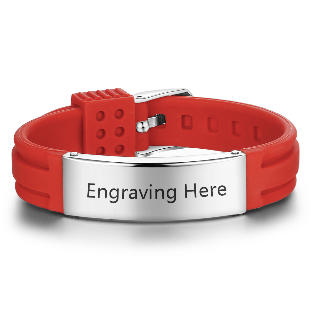 Customised Men's Bracelets Medical Adjustable Alert Bracelets Gift for Dad-Jessemade AU