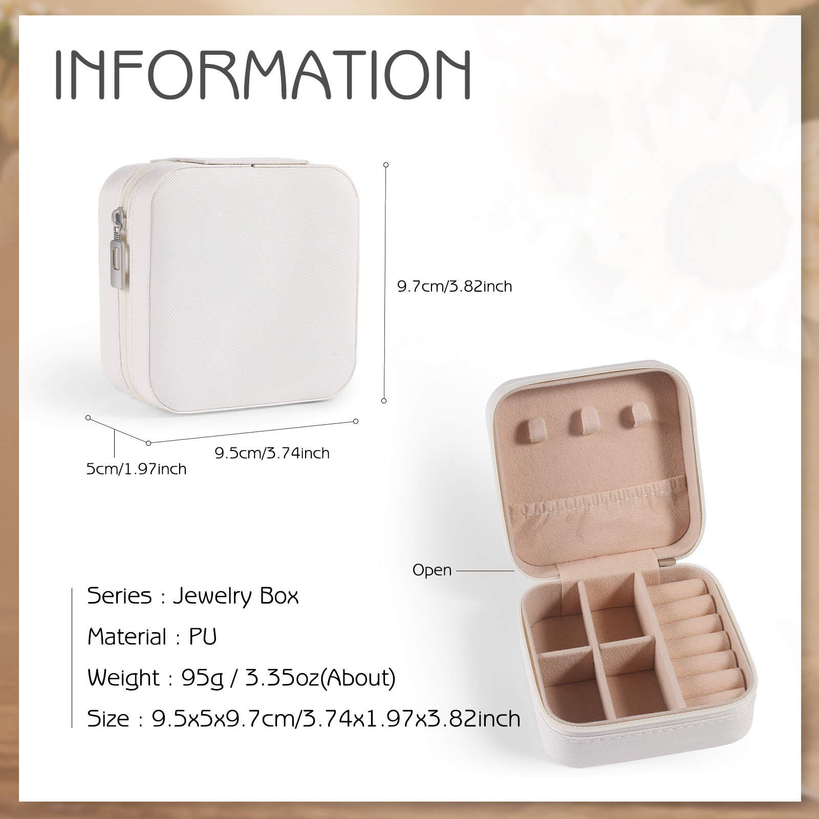Jewelry Storage Box Gift Box Pink/White/Black Travel Jewelry Box Gifts for Women Girls-Jessemade AU