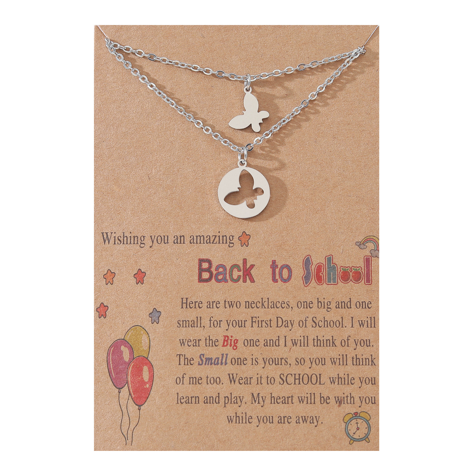 Necklaces for Women Dainty Teen Butterfly Necklaces Size Adjustable for Mother and Daughter-Jessemade AU