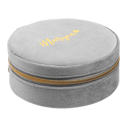 Personalised Name Jewelry Storage Box Custom Travel Jewelry Box Circle Box Gifts for Ladies Girls-Jessemade AU