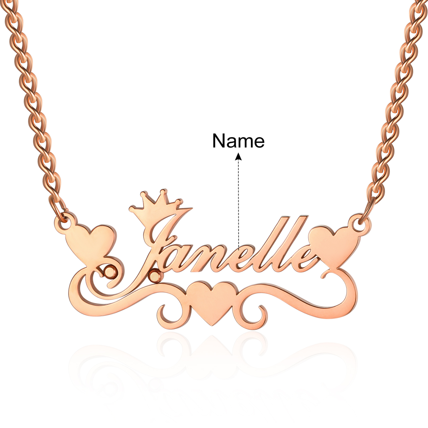Personalised Heart Name Necklace Classic Jewelry Gift For Her-Jessemade AU