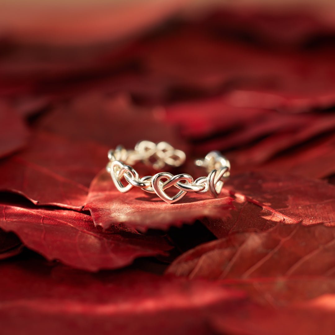 To my daughter, This ring stands for our family, Infinity Heart Knot Ring With Card, Gifts For Her-Jessemade AU