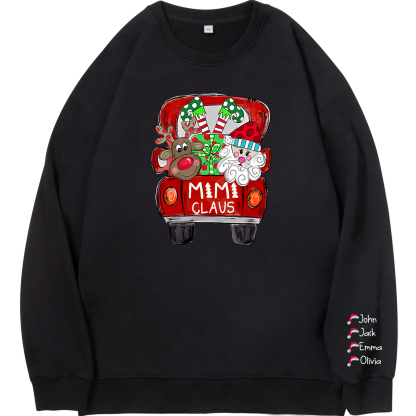 4 Names - Personalised Christmas Sweatshirt Custom Name & Text Sweatshirt Mimi Claus Sweatshirt Gift for Family -Jessemade AU