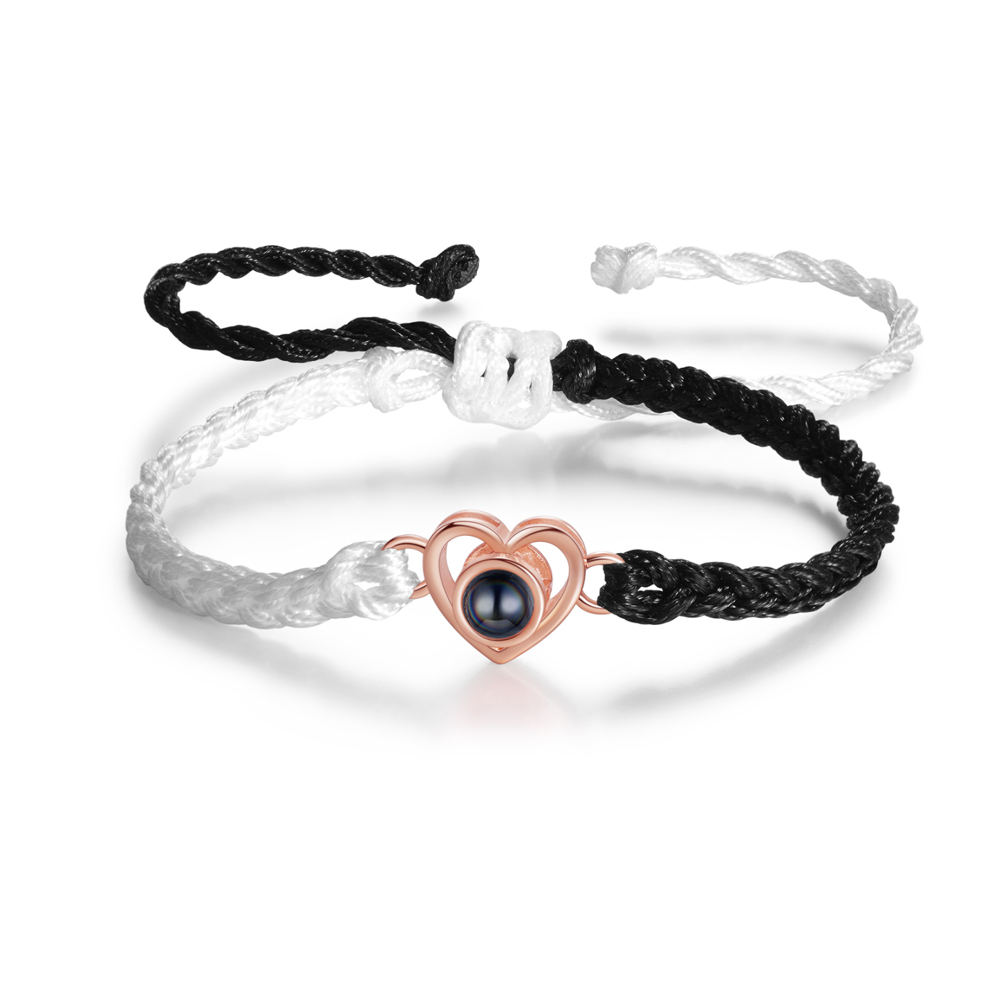 Personalised Heart Projection Bracelet Customised Photo Bracelet Adjustable Bracelet Gift for Couples/Family/Friends-Jessemade AU