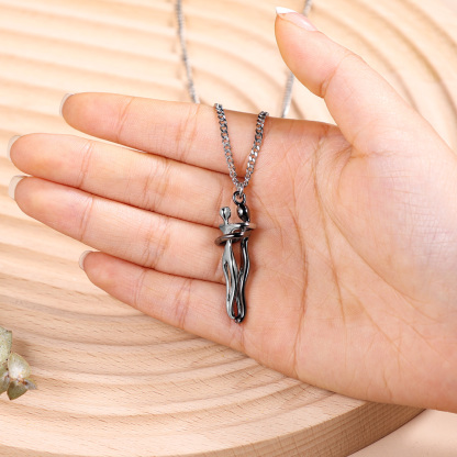 Couple Hug Necklace Valentine's Day Gifts for Couple-Jessemade AU