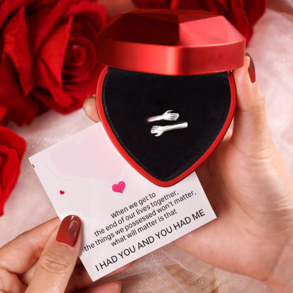 Mother’s Day Gift 2023 Couple Hug Ring Love Style Rings for Her or Him-Jessemade AU