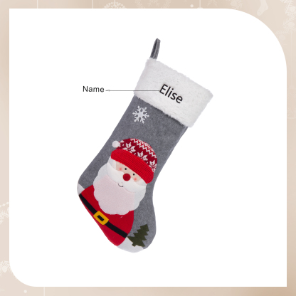 Customised 1 Name Christmas Stockings Ornaments Personalised Christmas Gray Gifts for Family Friends-Jessemade AU
