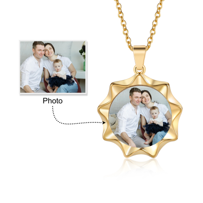 Personalised Photo Necklace Custom 1 Memorial Photo Polygon Necklace Gifts for Her-Jessemade AU