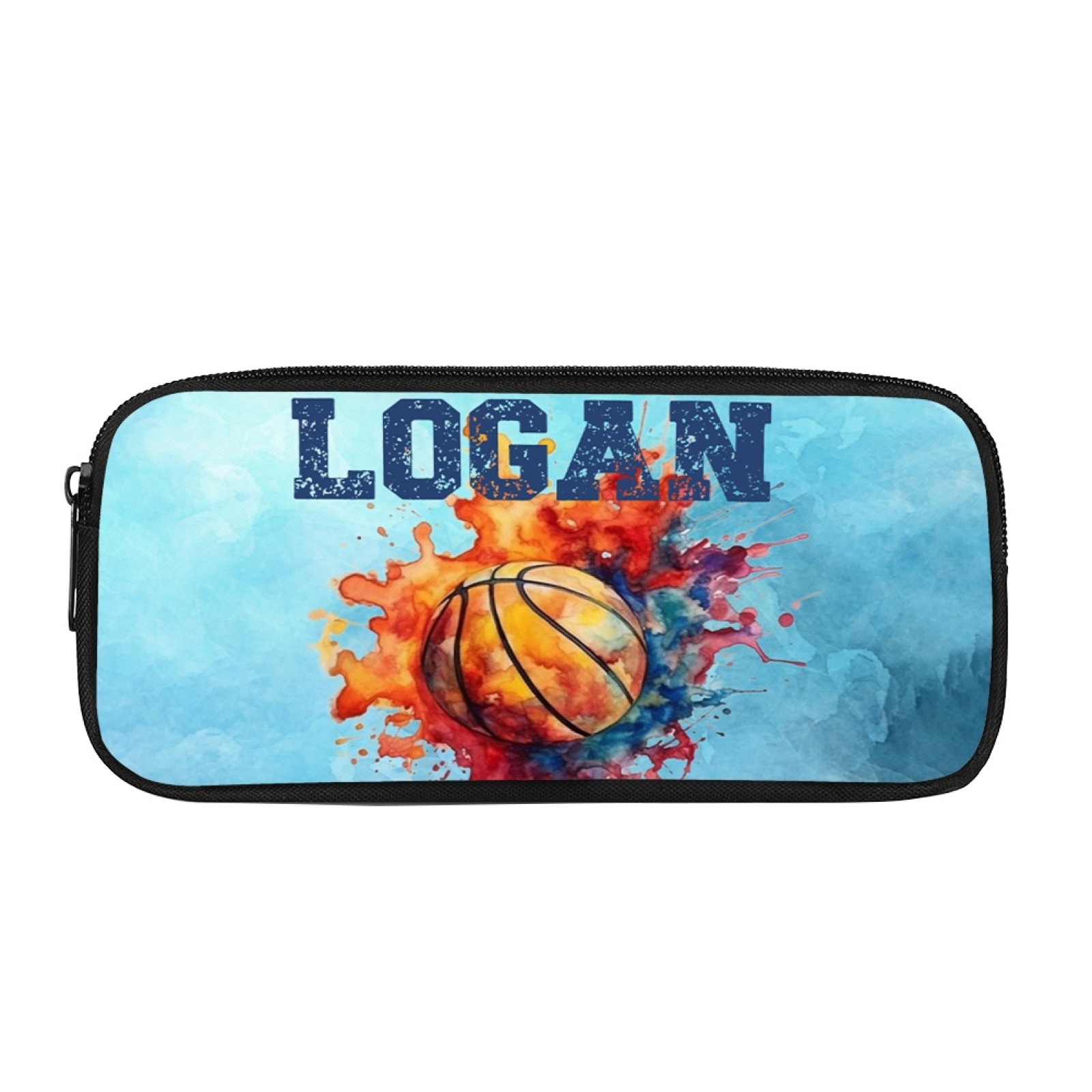 Personalised  Name Pencil Case Basketball Pen Bag Zipper Back to School Gifts for Student-Jessemade AU