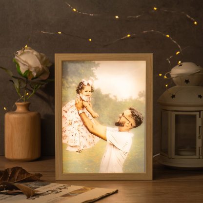 Custom Photo Night Light Frame Changeable Colour Lamp Personalised Gifts Home Decor-Jessemade AU