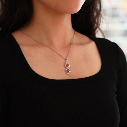 3 Names - Personalised Pendant Necklace Custom Birthstones & Names Necklace Birthday Gift for Her-Jessemade AU