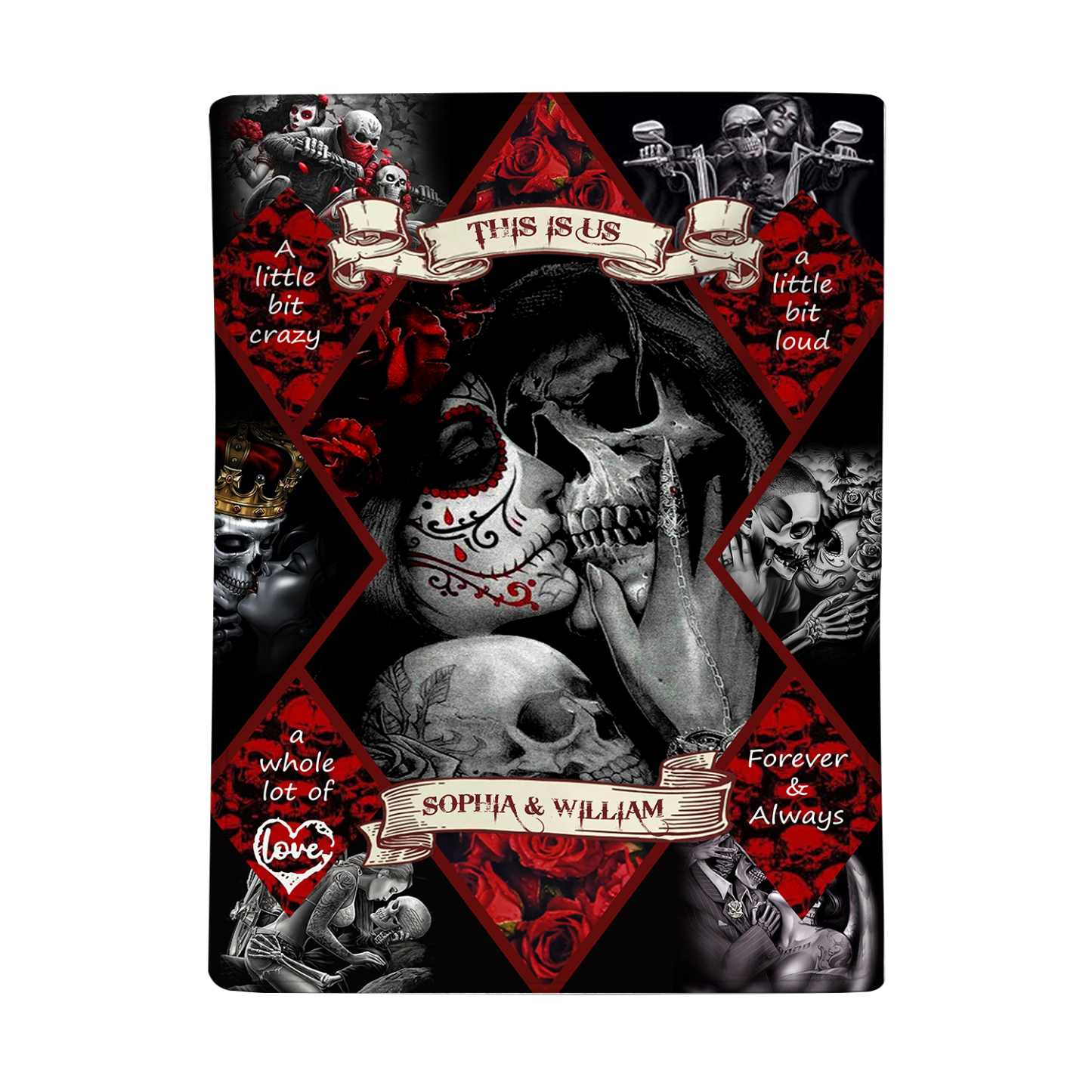 Personalised Couple Blanket Customised 2 Names Blanket Valentine's Day Anniversary Gift for Couples-Jessemade AU