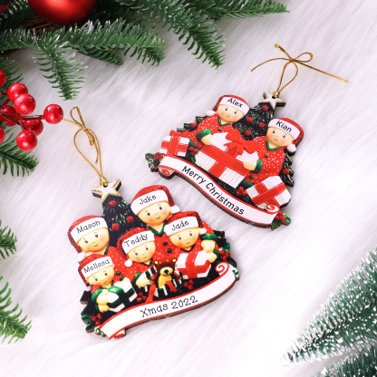 Personalised Family Christmas Ornament Custom 3 Names Hanging Ornament Gifts For Family-Jessemade AU