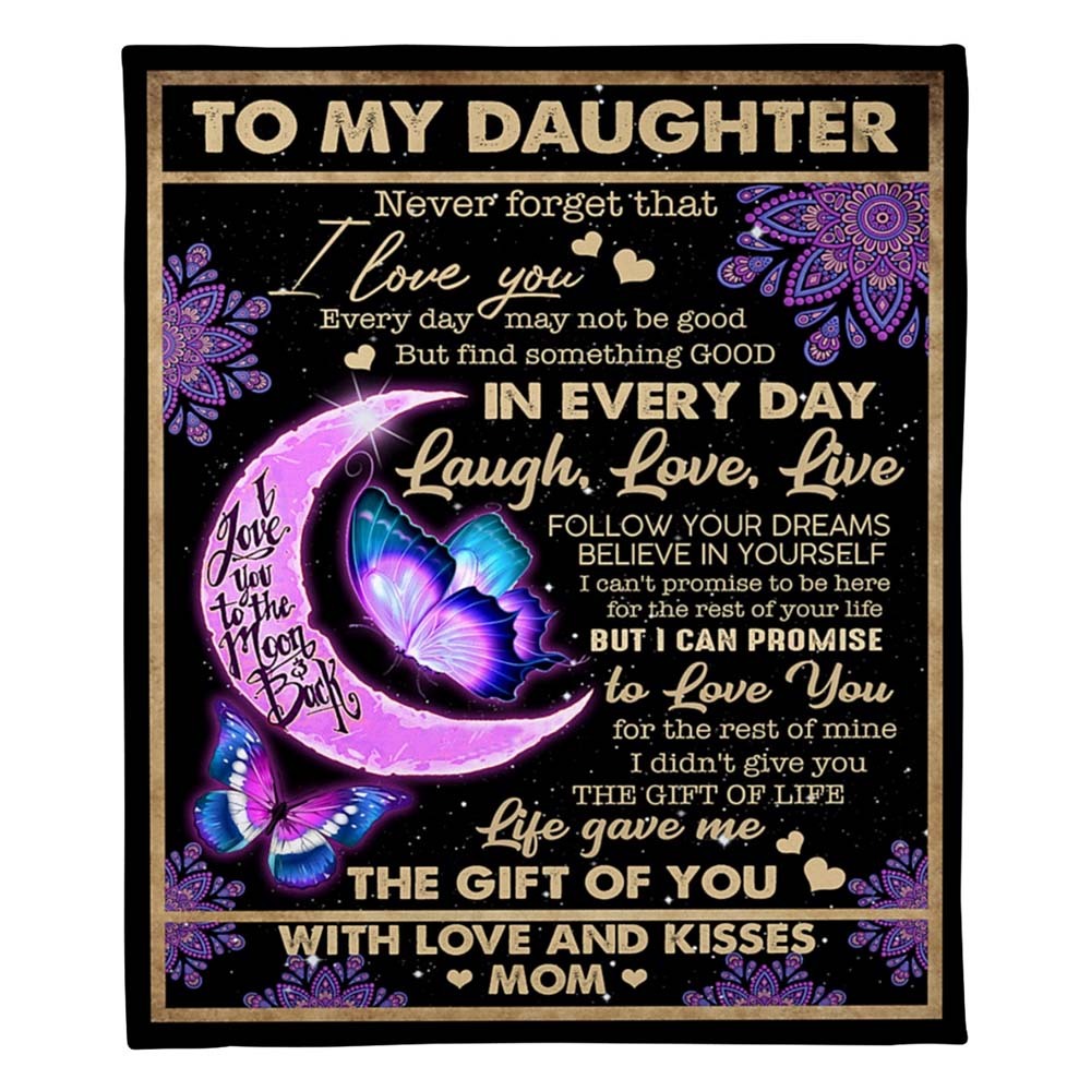Mom To Daughter, Never Forget That I Love You, Flannel Blanket-Jessemade AU