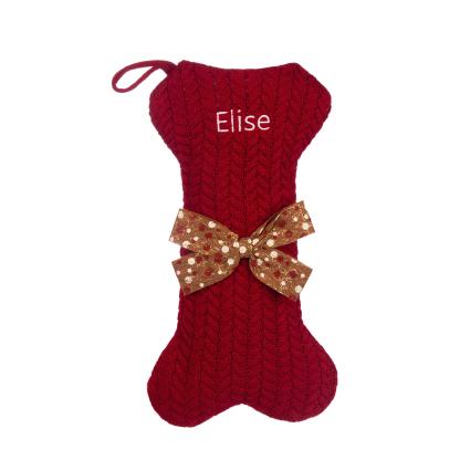 Personalised Christmas Stockings Ornaments Dog Bone Christmas Stockings Custom 1 Name Gifts for Family Friends-Jessemade AU