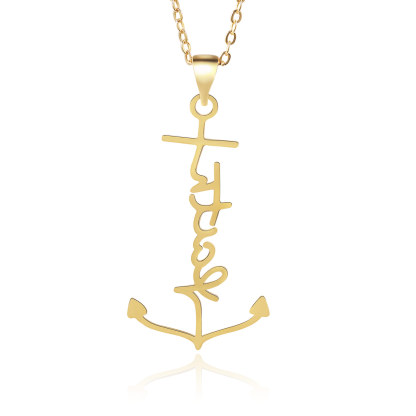 Anchor Name Necklace Personalised Name Necklaces Gift For Her-Jessemade AU
