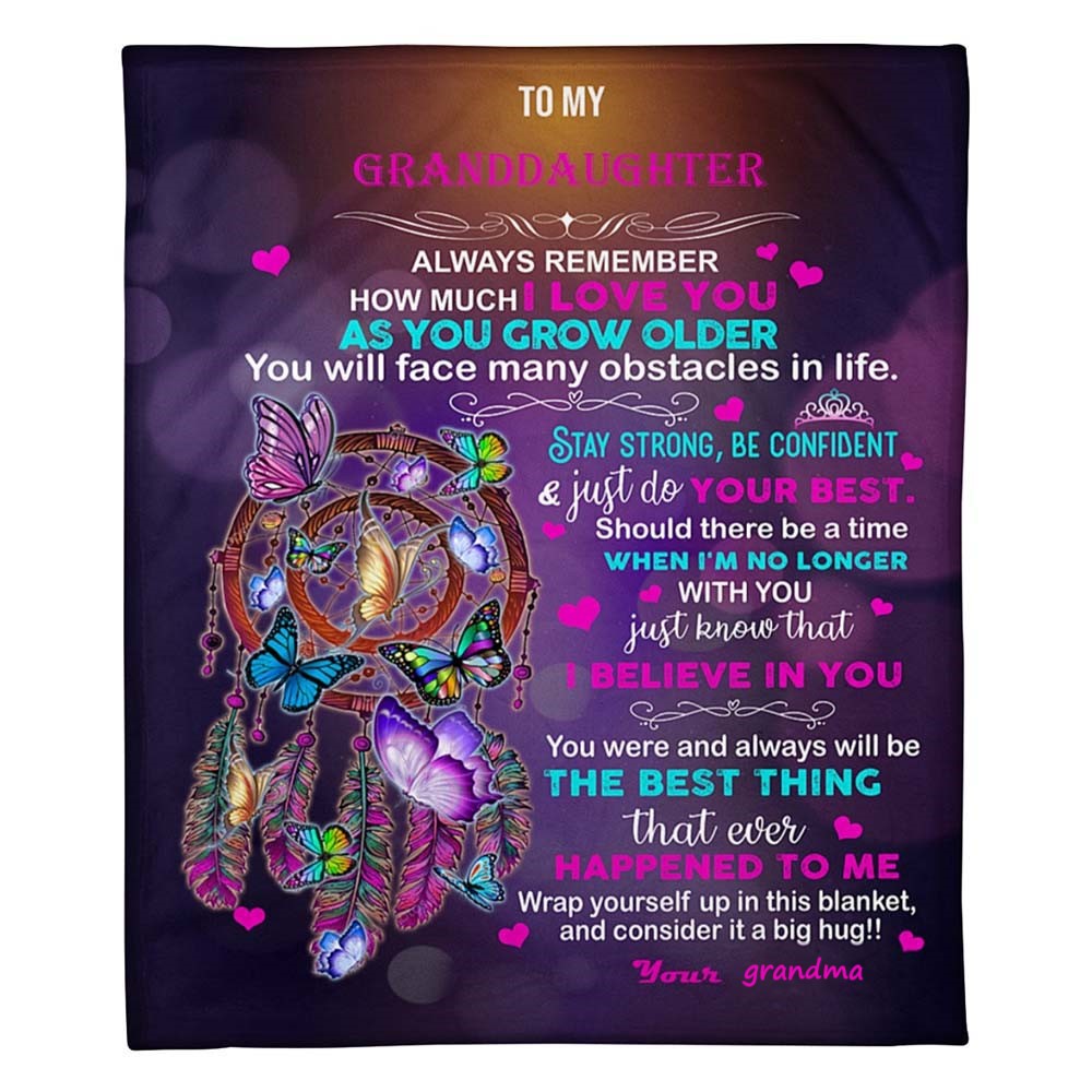 Grandma To Granddaughter, Always Remember How Much I Love You, Flannel Blanket-Jessemade AU