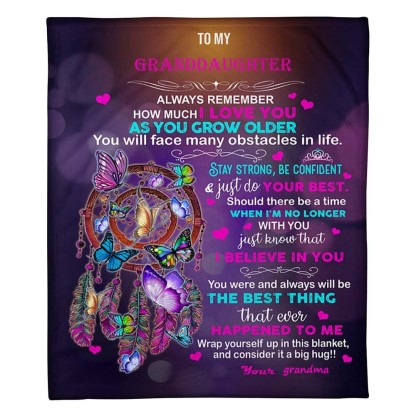 Grandma To Granddaughter, Always Remember How Much I Love You, Flannel Blanket-Jessemade AU