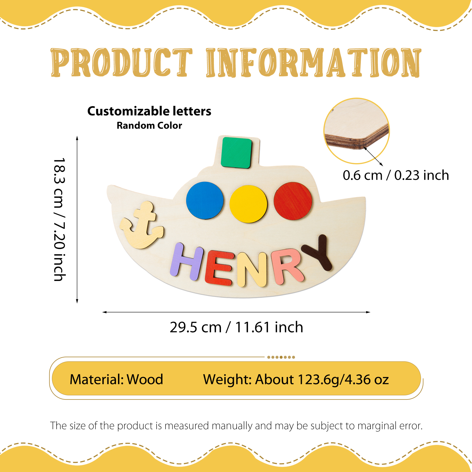 Personalised Kid's Wooden Name Alphabet Puzzle Toy for Toddlers Early Learning Child Toy-Jessemade AU