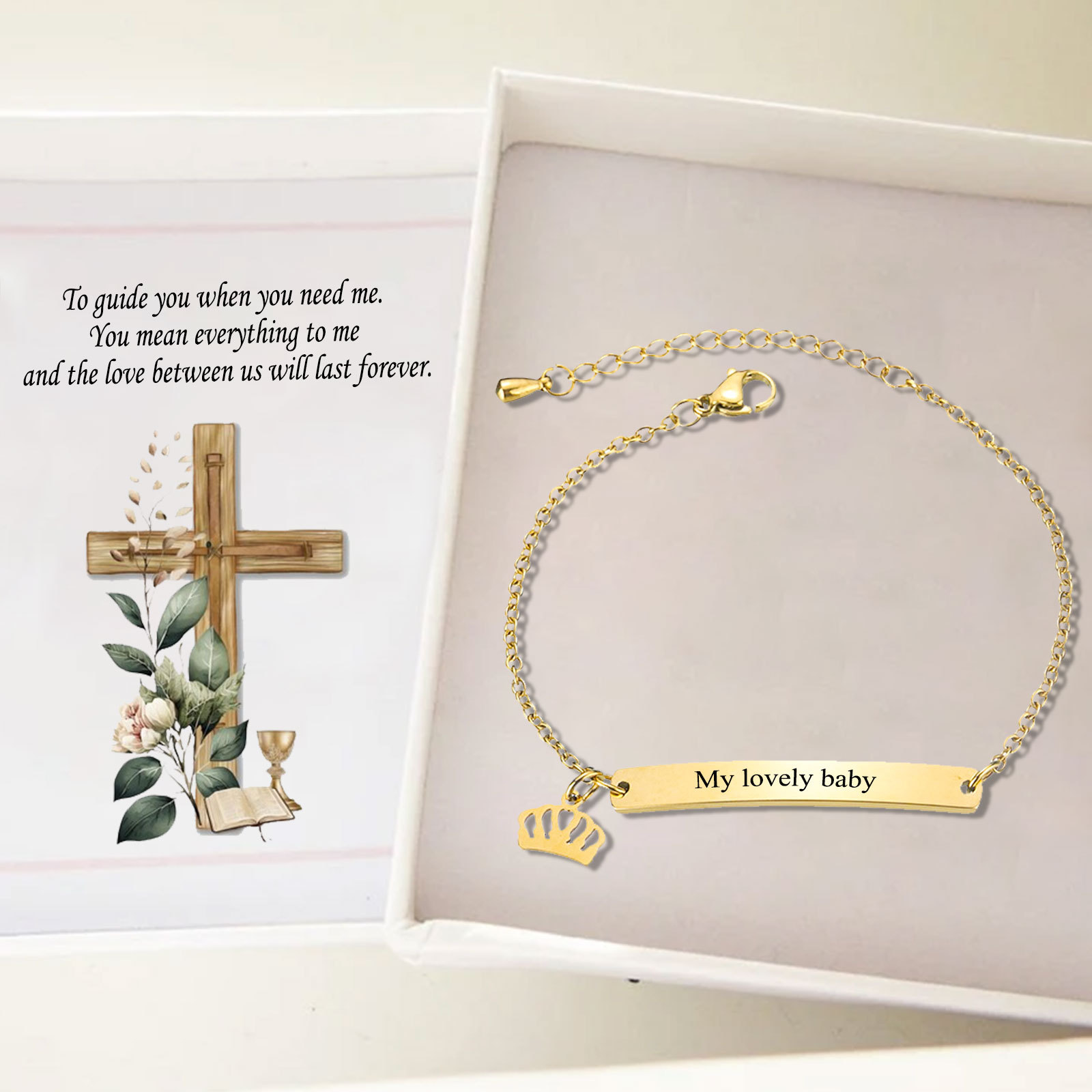 Custom 1 Name Bracelet Personalised Crown Bracelet Love Gifts For Her-Jessemade AU