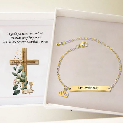 Custom 1 Name Bracelet Personalised Crown Bracelet Love Gifts For Her-Jessemade AU