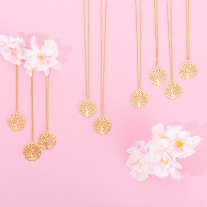 Personalised Family Tree Name Necklace Custom 4 Names Name Necklace-Jessemade AU