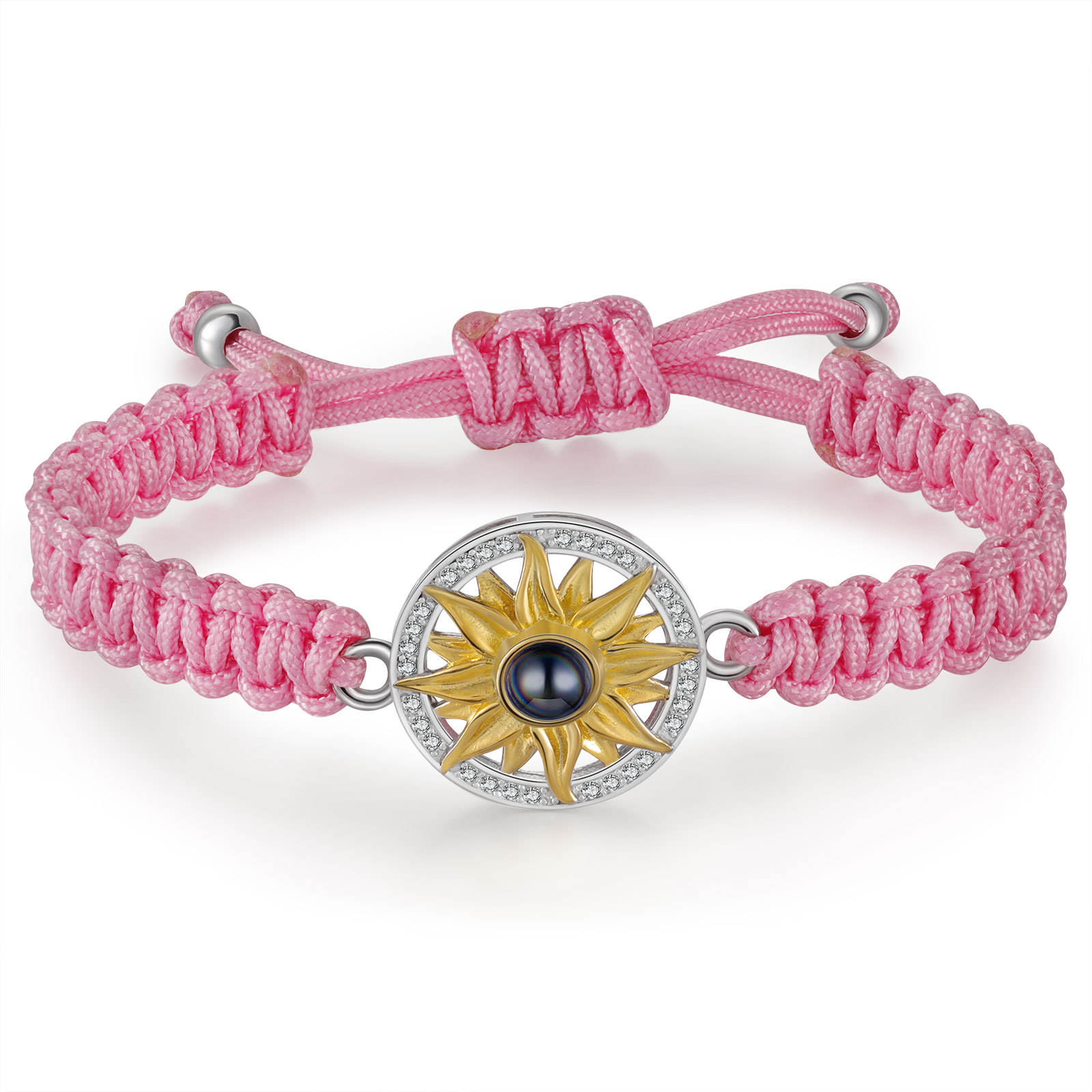 Personalised Projection Weave Bracelet Customised Colourful Photo & Copywriting Bracelet Adjustable Bracelet Personalised Gift for Couples-Jessemade AU