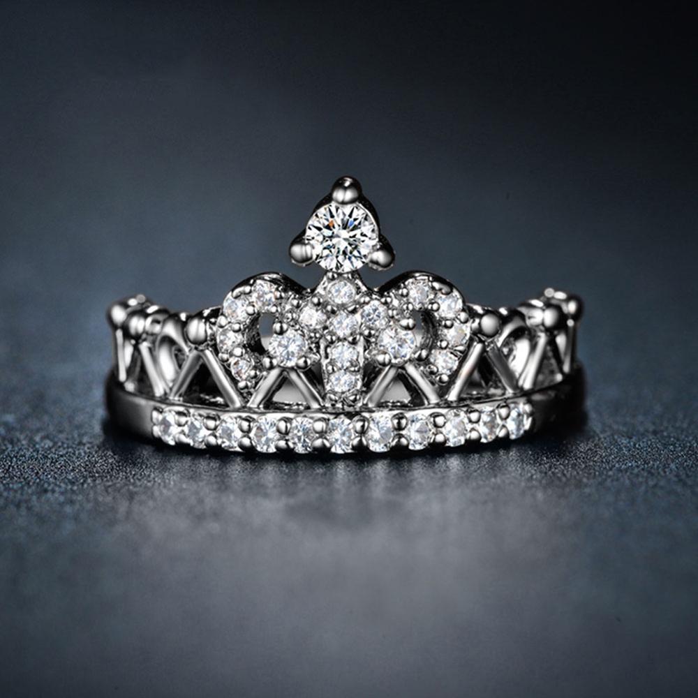 Rose Gold Crown Promise Rings Gifts For Her-Jessemade AU