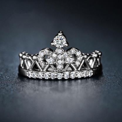 Rose Gold Crown Promise Rings Gifts For Her-Jessemade AU