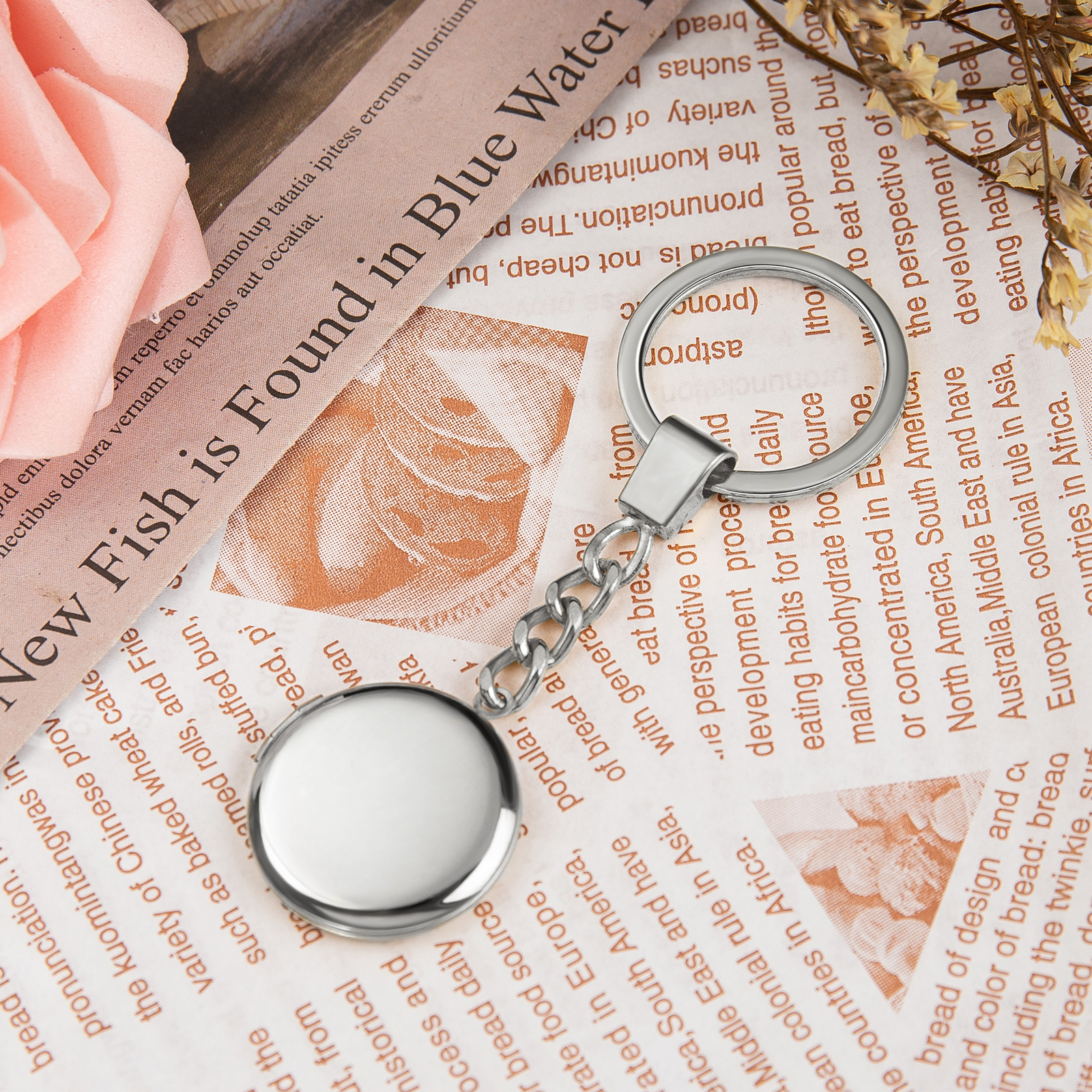 Personalised Photo Keychain Custom 2 Photos Gifts For Him-Jessemade AU