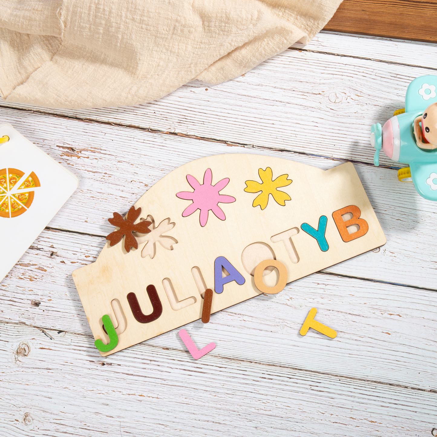 Personalised Kid's Wooden Name Alphabet Puzzle Toy for Toddlers Early Learning Child Toy-Jessemade AU