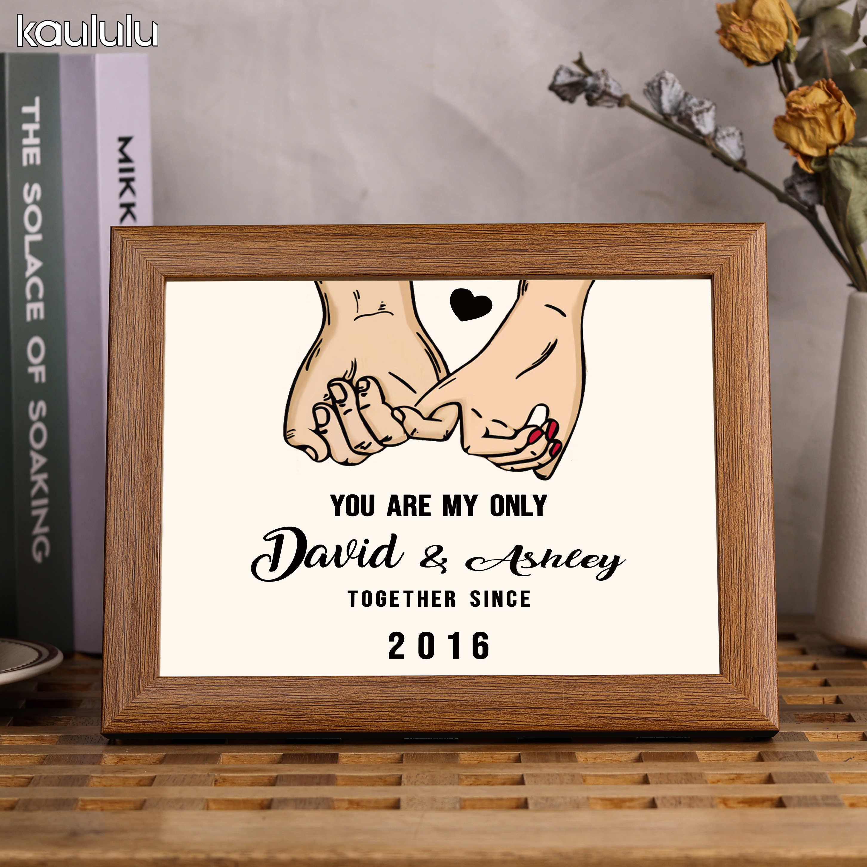 You Are My Only Personalised Couple Photo Frame Custom 2 Names & Date Frame Anniversary Gift For Him/Her-Jessemade AU