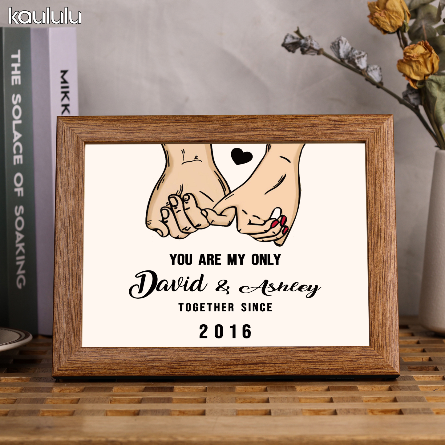 You Are My Only Personalised Couple Photo Frame Custom 2 Names & Date Frame Anniversary Gift For Him/Her-Jessemade AU