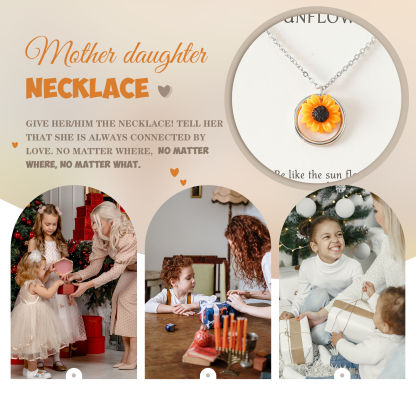 Sunflower Necklace Adjustable Best Friend Gift for Her-Jessemade AU