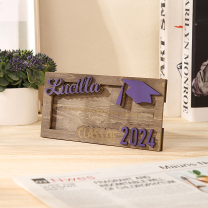 Class of 2024 Personalised Graduation Cash Clip Custom Name & Text Cash Box Creative Gifts for Her/Him-Jessemade AU