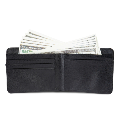 Personalised Leather Wallet Engraved Photo Short Purse Custom Folding Wallet Gifts For Him-Jessemade AU