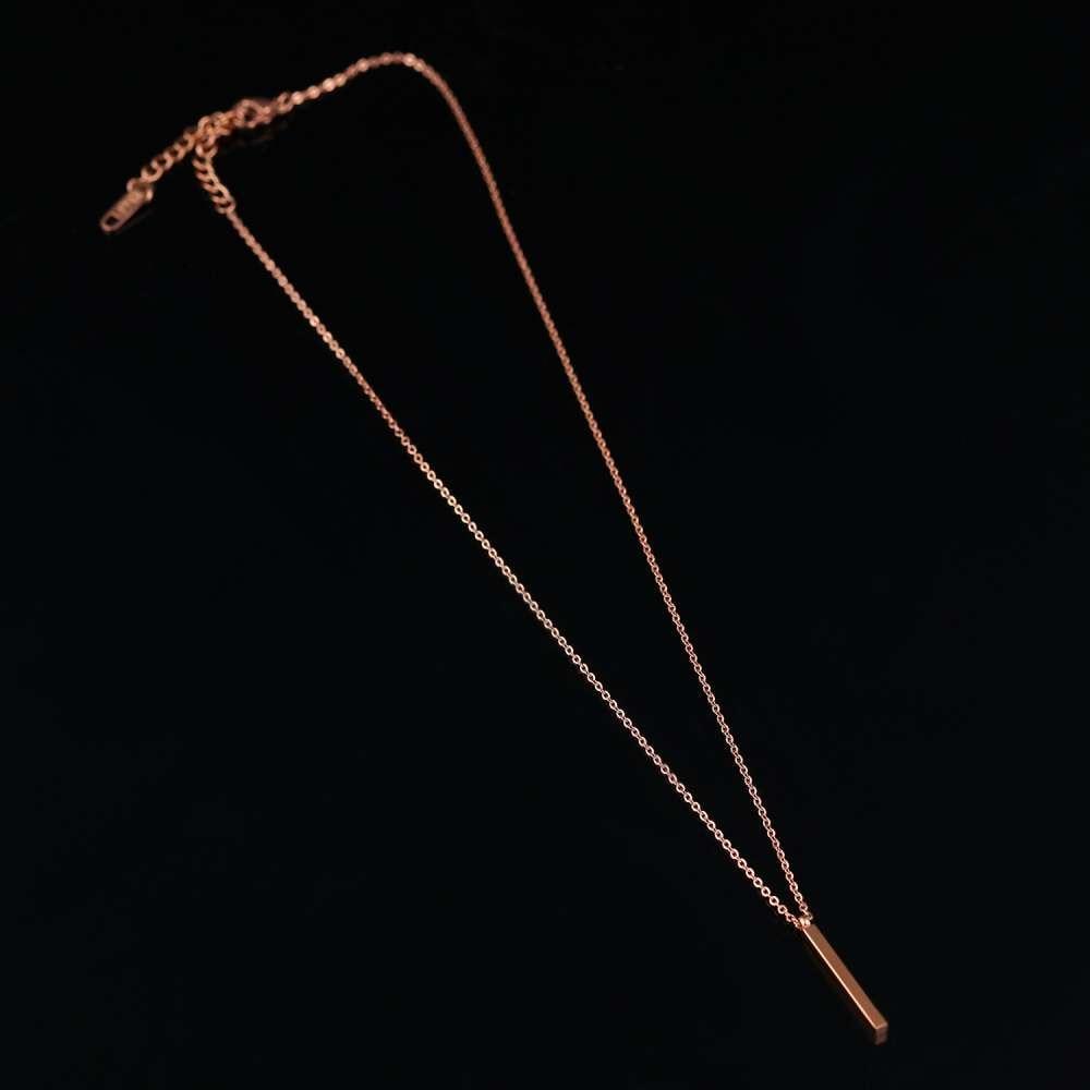 Personalised Gifts For Women Commemorate Engrave Name Rose Gold Colour Necklaces-Jessemade AU