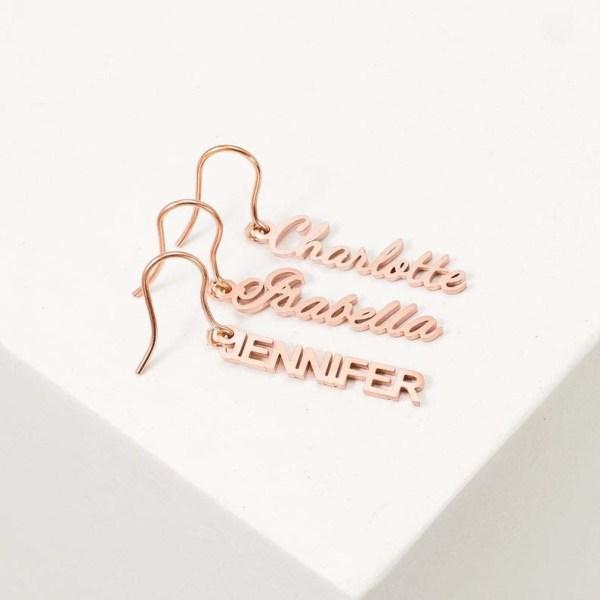 Personalised Name Drop Earrings Gifts for Her-Jessemade AU