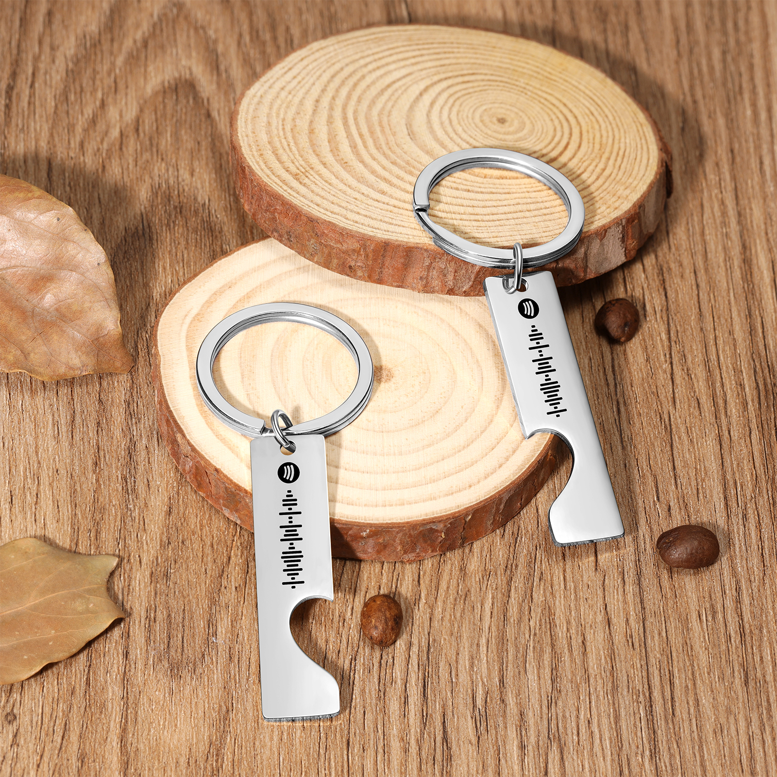 Personalised Scannable Spotify Code Keychain Heart Music Keychain for Couple-Jessemade AU