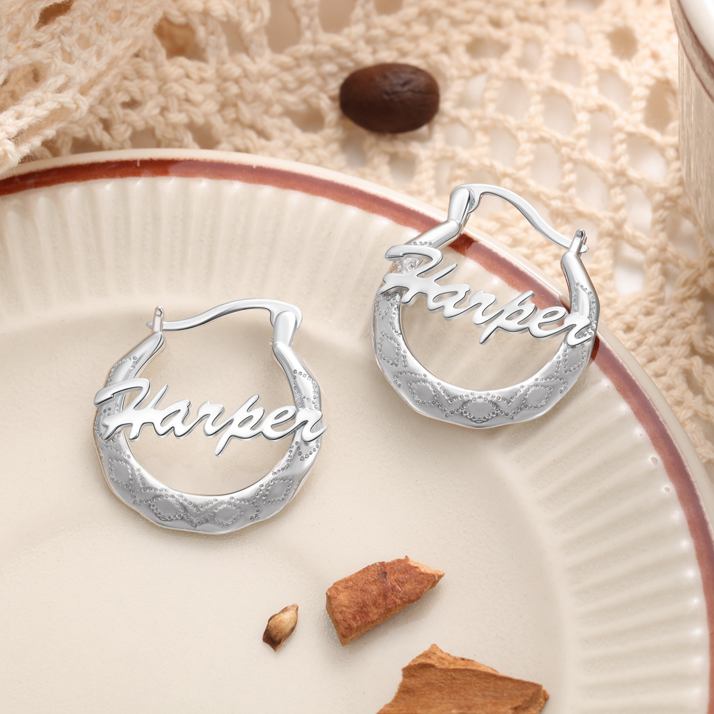 Personalised Hoop Name Earrings for Her-Jessemade AU