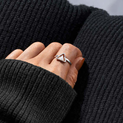 To My Best Friend, Thank you for being my badass tribe, Triangle Ring With Card, Gifts For Her-Jessemade AU