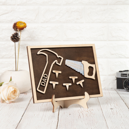 Dad Tool Set Wood Signs Custom 5 Names Father’s Day Handyman Construction Dad Sign-Jessemade AU